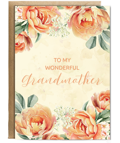 to my wonderful grandma orange peonies