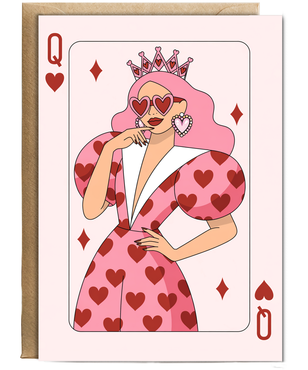 Stylish queen of hearts