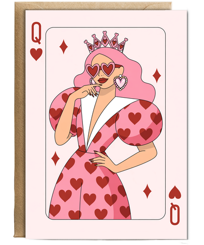 Stylish queen of hearts