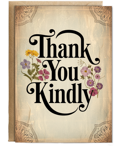 Thank You Kindly Card Vintage