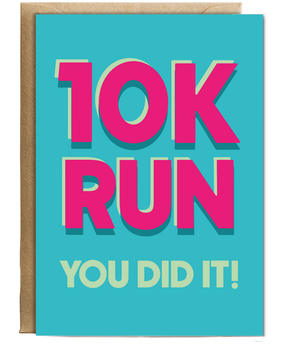 Well Done Card for Runners Milestone Completing 10km Run