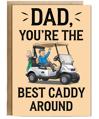 Funny Birthday Card for Dad Best Caddy Around taxi driver