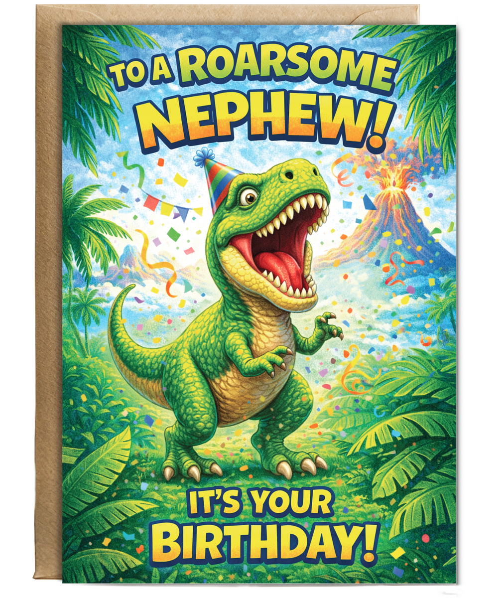 To a roarsome nephew, it's your birthday