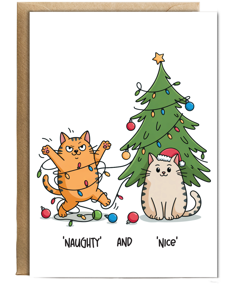 Christmas naughty and nice cats
