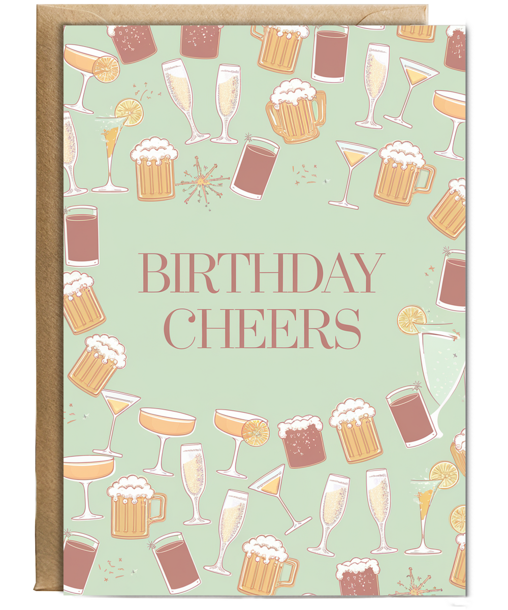 Birthday Cheers Card for Man Beer ipa larger