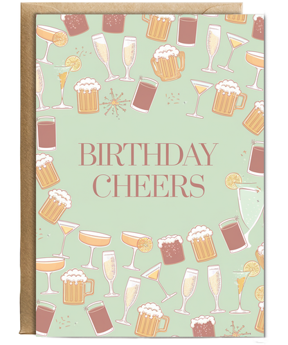 Birthday Cheers Card for Man Beer ipa larger