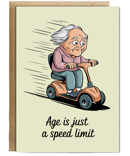 Funny Birthday Card Age is Just a Speed Limit
