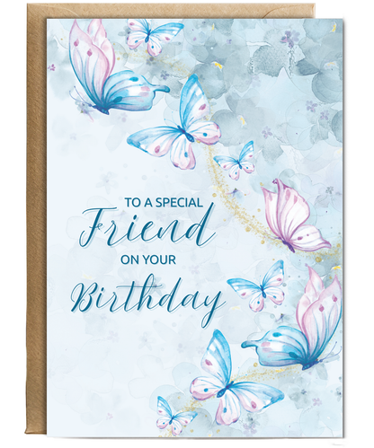 to a special friend on your birthday butterflies