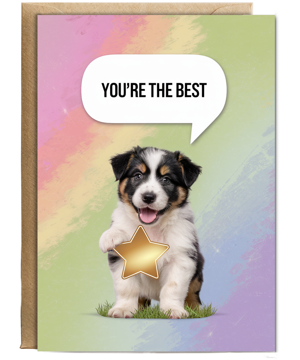 You're the Best - Puppy with a Gold Star