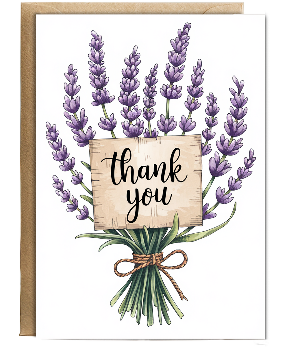 Thank You - Lavender Sprigs