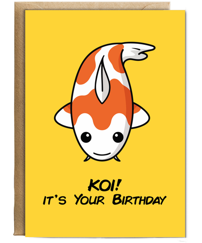 Happy Birthday Card for Fish Lover Koi Its Your Birthday