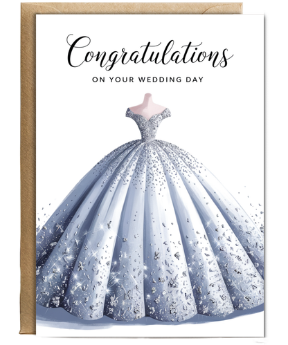 sparkle wedding gown congrats on your wedding day