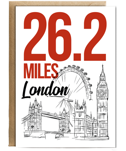 Good Luck and Congratulations Card for Marathon Runner in London City