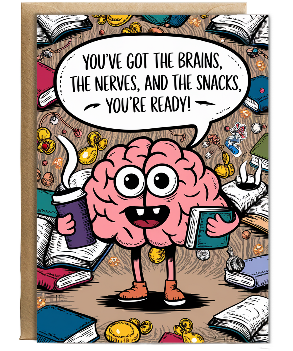 Good Luck Card Exam You’ve Got the Brains, the Nerves, and the Snacks You’re Ready