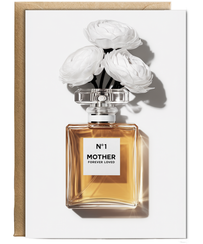 Luxury Mother Card Perfume and Flowers Forever Loved