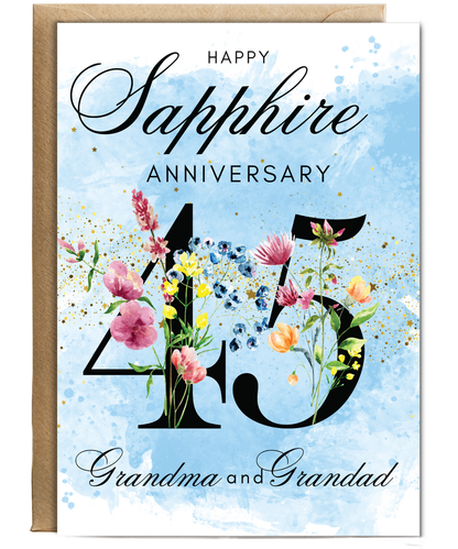 A5 Sapphire anniversary Grandma and Grandad