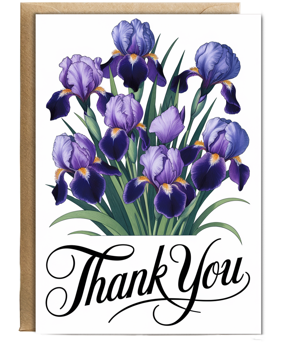 Thank You - Iris in Full Bloom