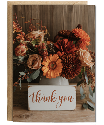 Thank You - Autumn Floral Arrangement