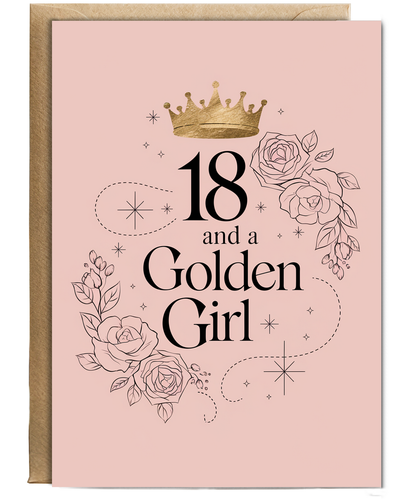 18th Birthday Card for her and a Golden Girl