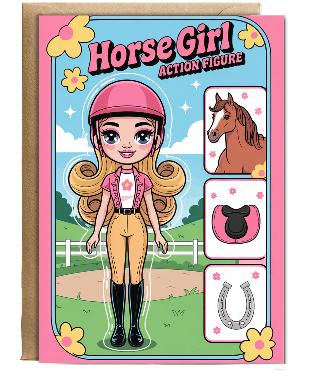 horse girl action figure card