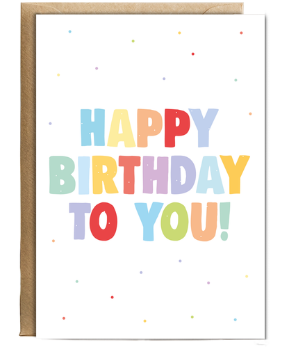 Happy Birthday to You with Cake Sprinkles
