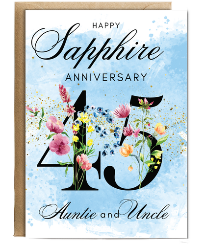 A5 Sapphire anniversary Auntie and Uncle