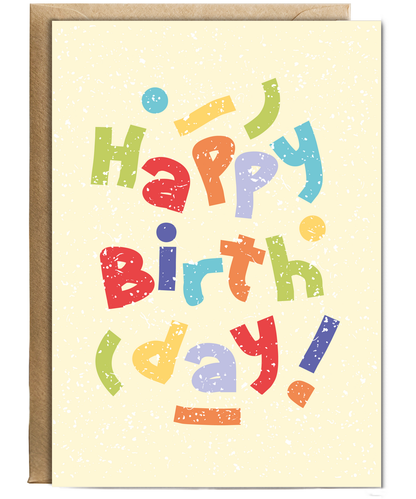Playful Geometric Happy Birthday