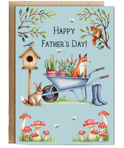 Happy Fathers Day Garden Scene