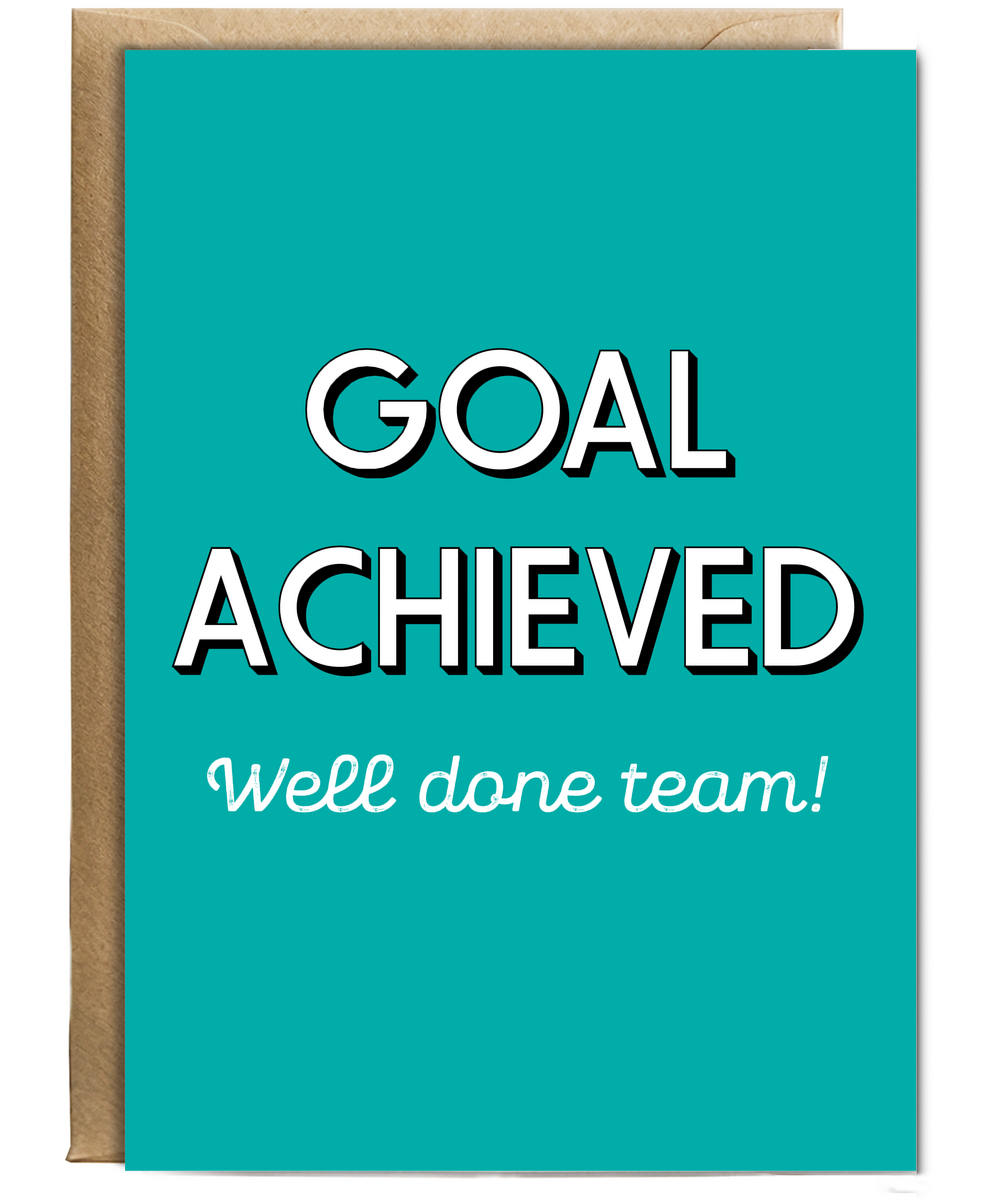 Teamwork Congratulations Card for the Workplace Goal Achieved Well Done Team