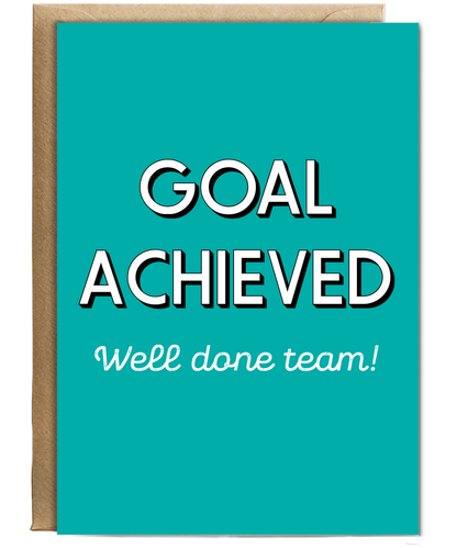 Teamwork Congratulations Card for the Workplace Goal Achieved Well Done Team