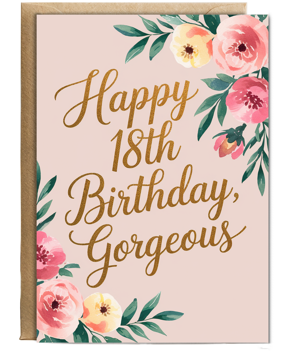 Happy 18th Birthday Card Gorgeous