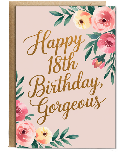 Happy 18th Birthday Card Gorgeous