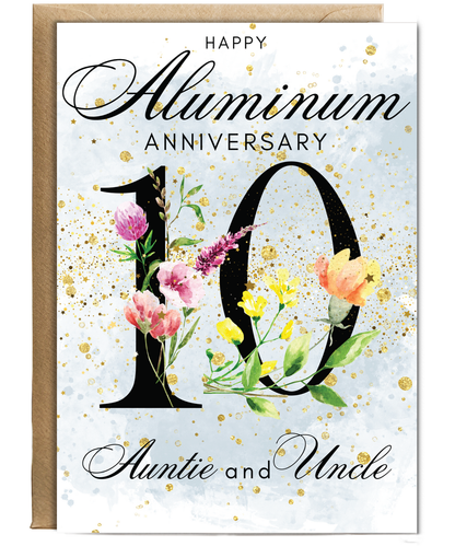 A5 Aluminum anniversary auntie and uncle