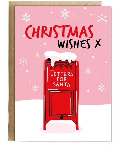 Christmas Card Letters for Santa Letter Box Christmas Wishes in Pink