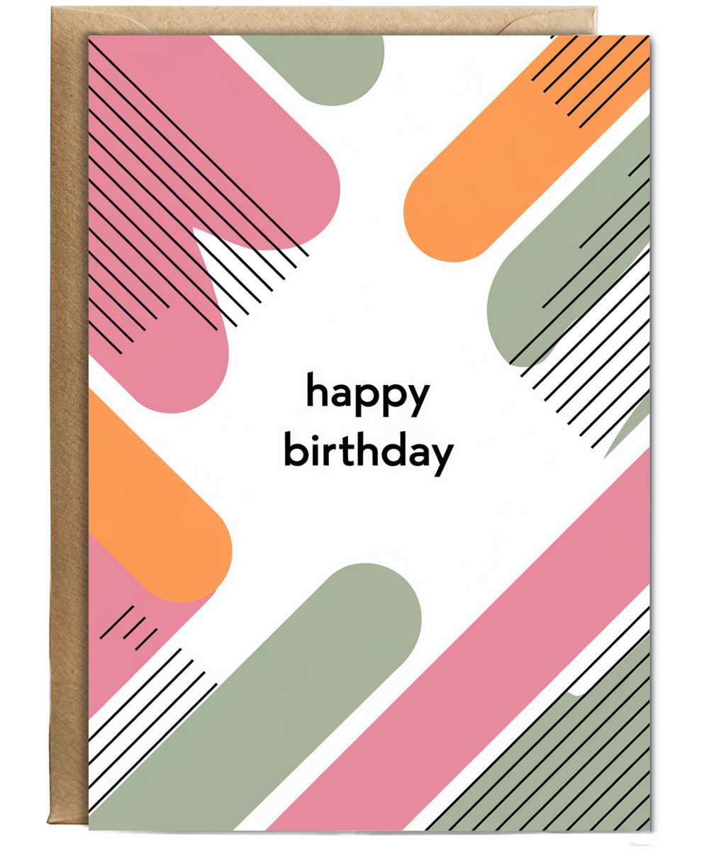 Geometric Pattern with Colorful Highlights
