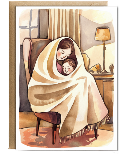 mother and child cuddled