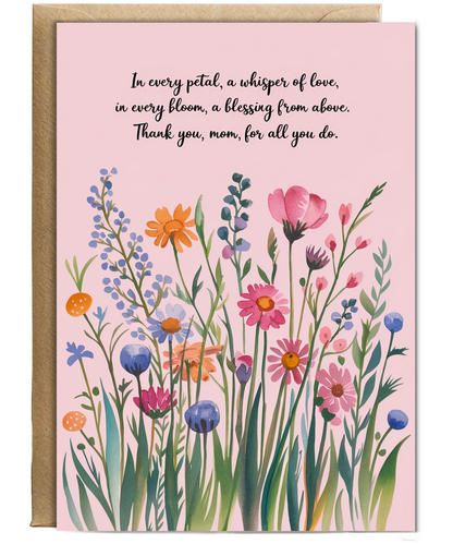 Mothers Day Card Thank you mum Traditional poem
