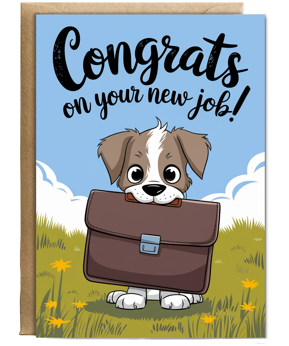 New Job - Puppy with a Briefcase