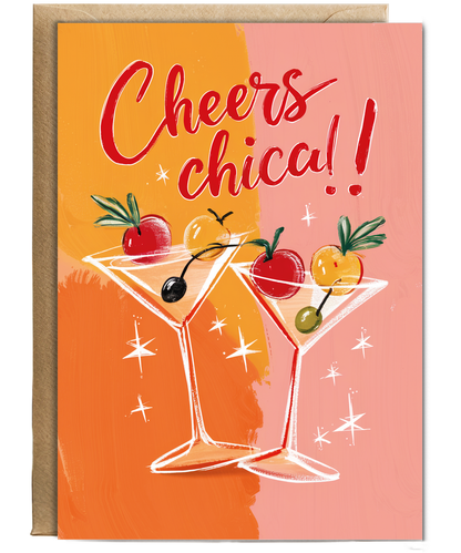 Cheers Chica Birthday Card Celebration for Her