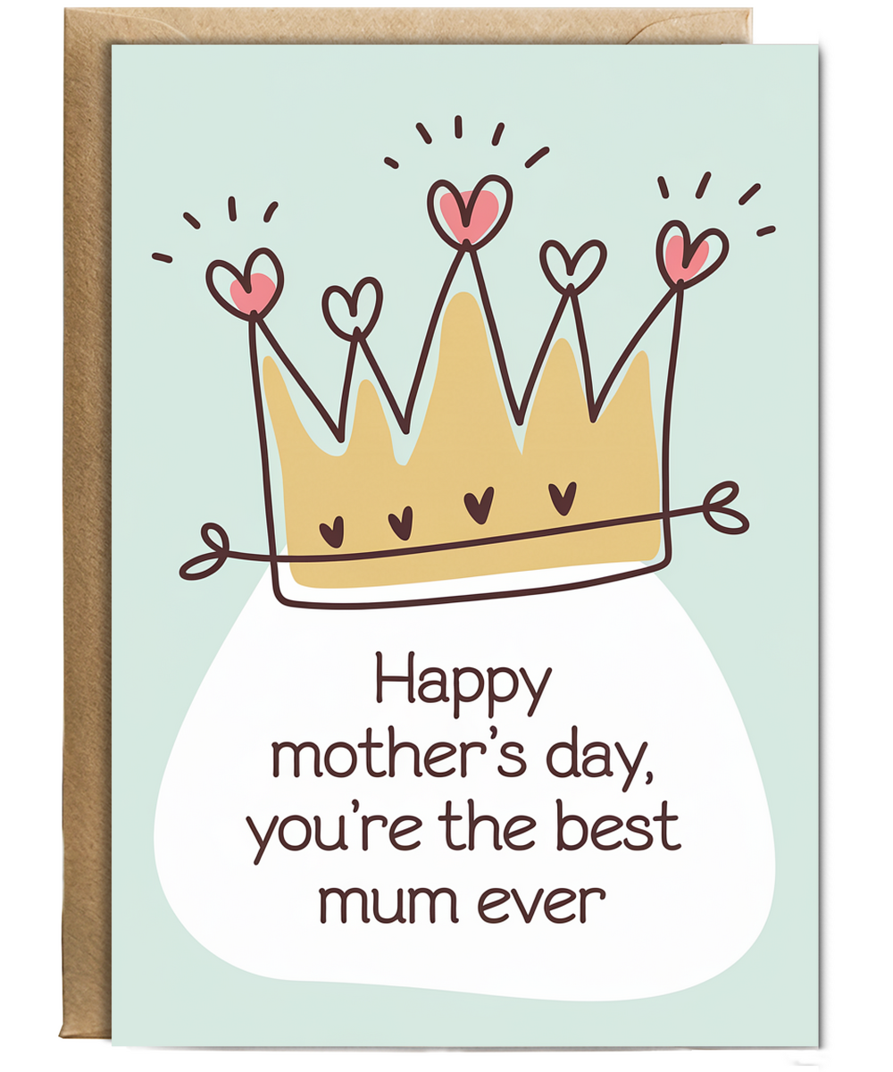 Mothers Day Card You're the Best Mum Ever