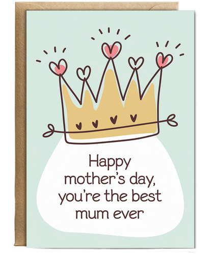 Mothers Day Card You're the Best Mum Ever