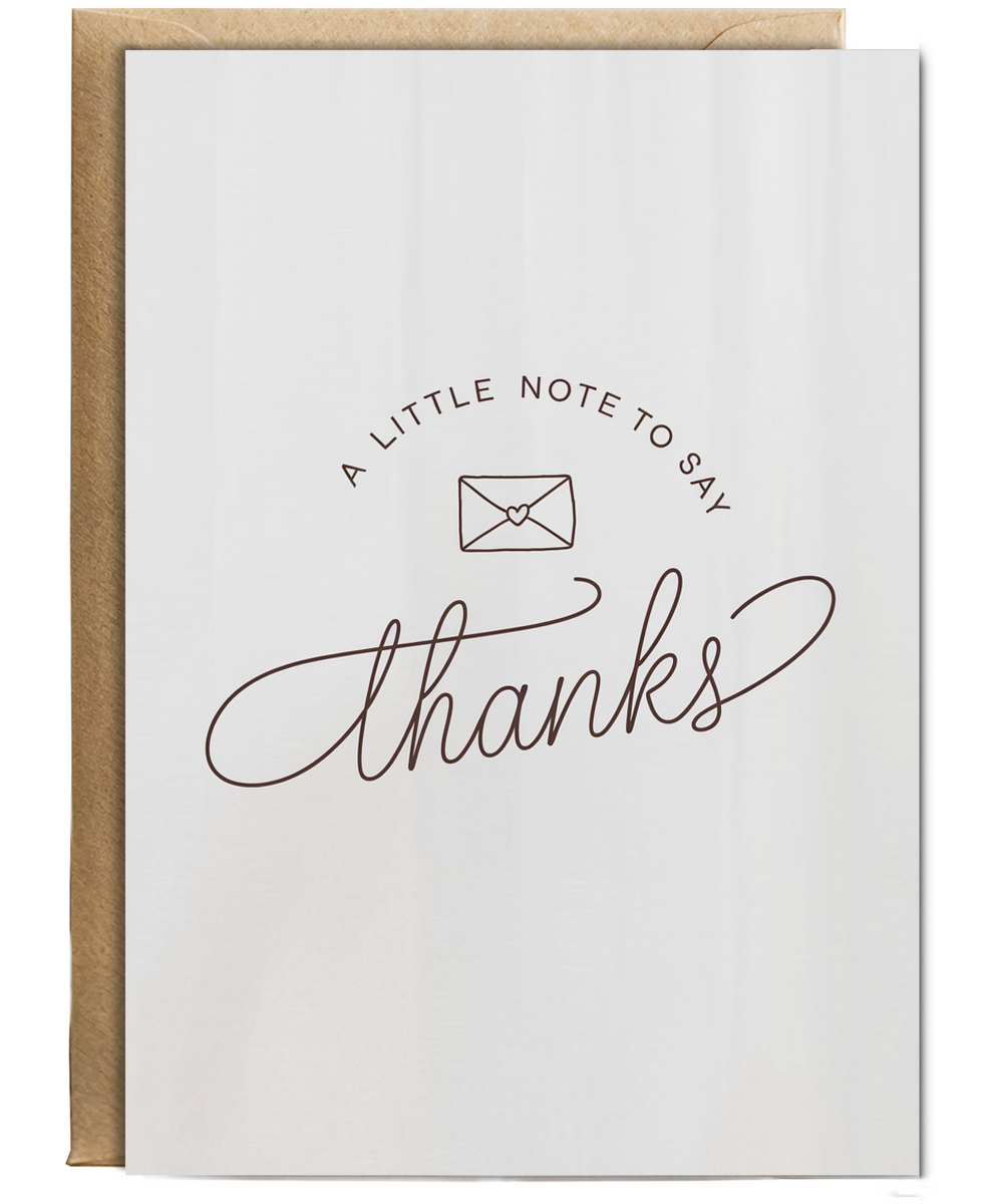 A Little Note to Say Thanks Card
