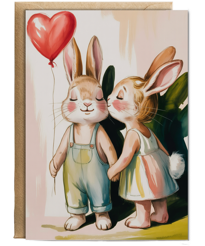 Valentines Bunnies in love