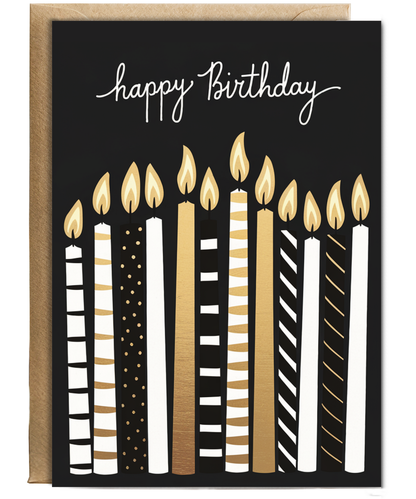 Happy Birthday Gold Candles For Him