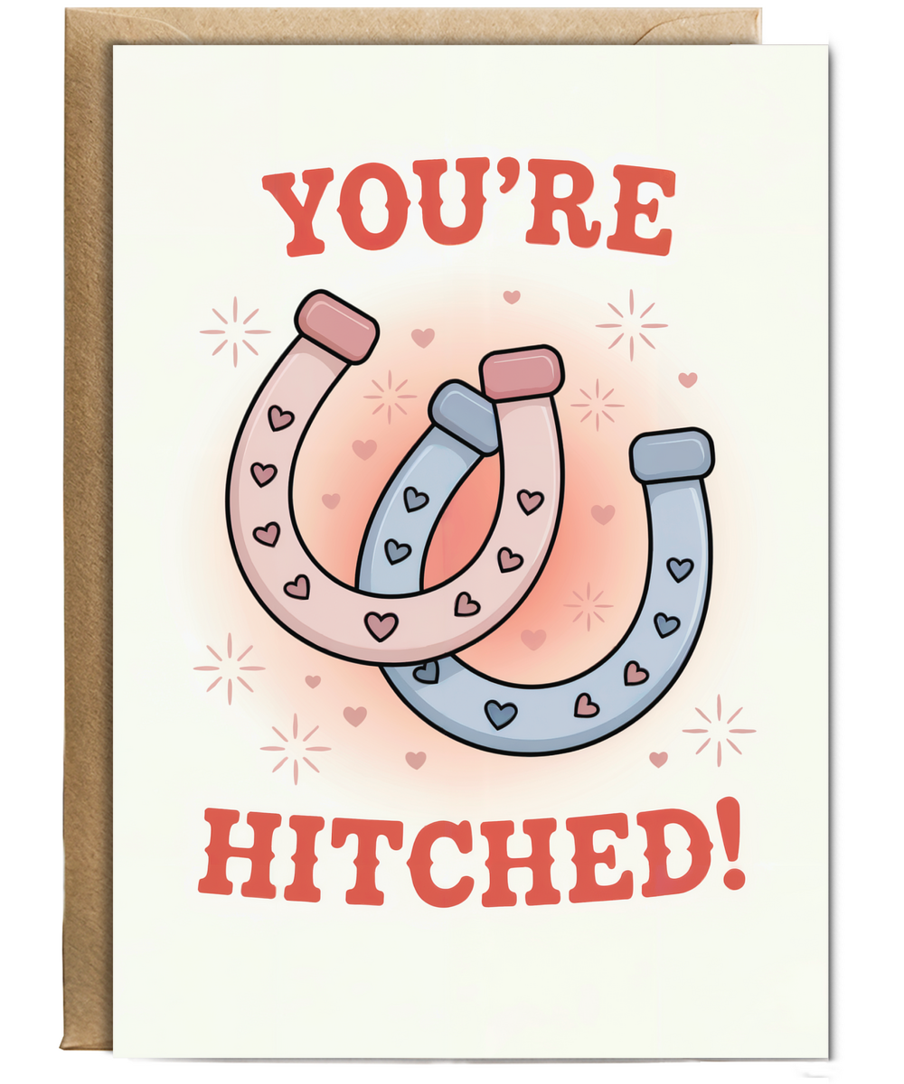 engagment card You're Hitched