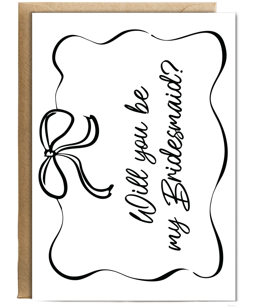 Bow will you be my bridesmaid
