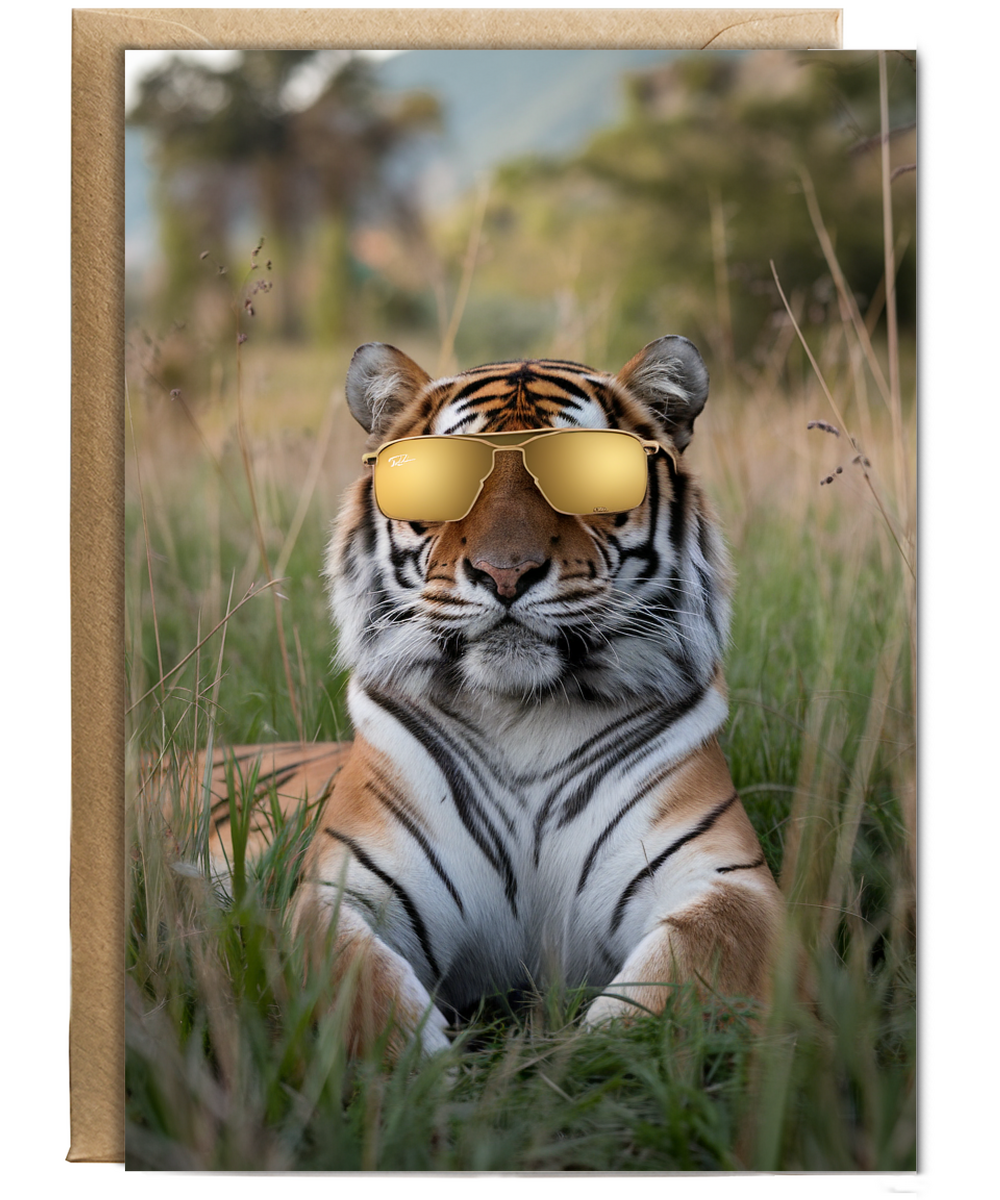 Tiger with Gold-Tinted Shades