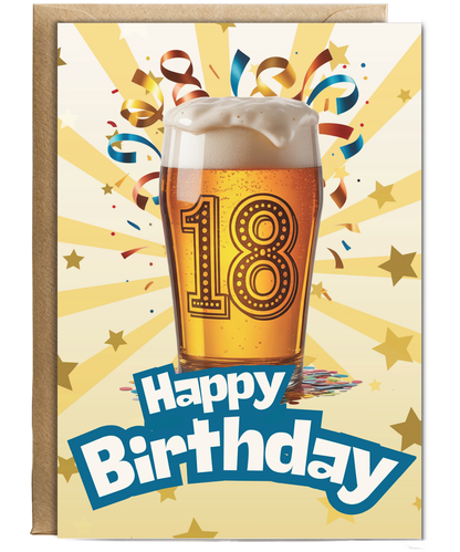 Happy 18th birthday beer celebration