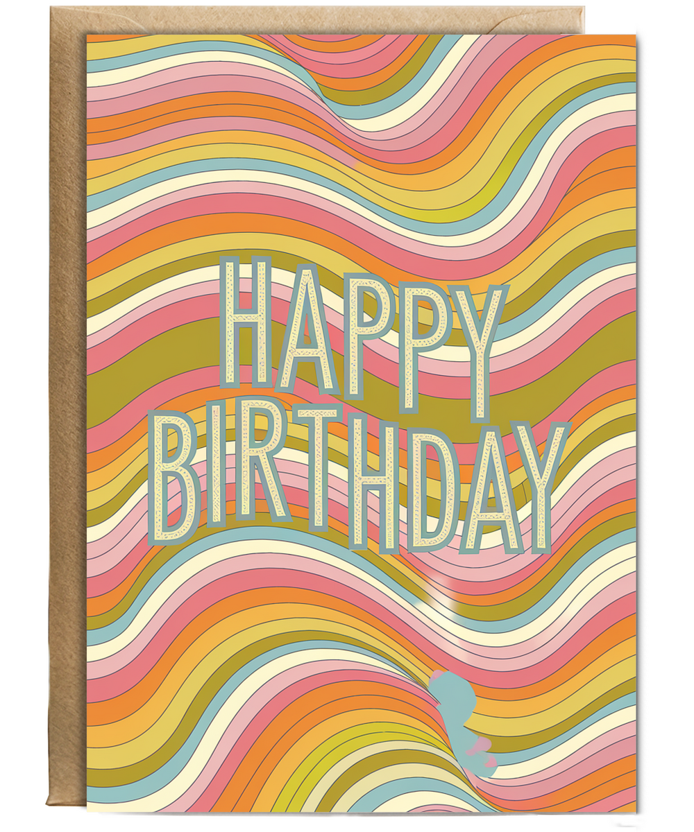 Wavy Line Art with Bright Colors