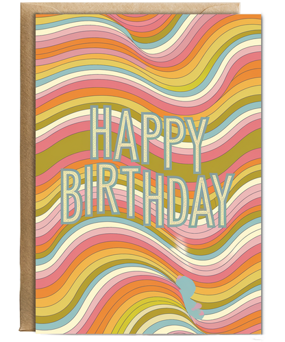 Wavy Line Art with Bright Colors
